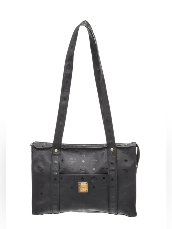 MCM Handbags - MCM Vintage Visetos Shopper Tote - EUC - Black 15x10x5 Inches